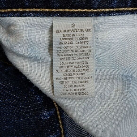 American Eagle Artist Jeans Size 2 Womens Cropped Low Waist Blue Stretch 28x24.5 - Picture 8 of 11